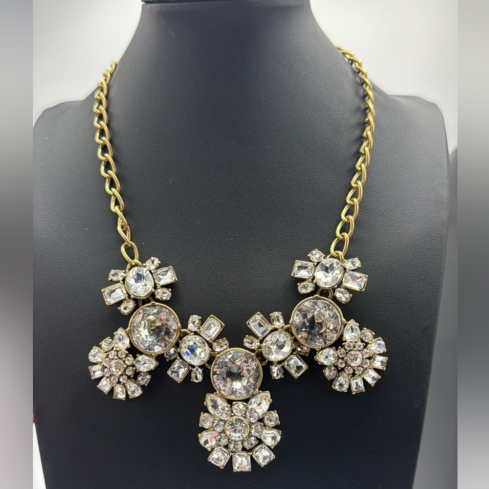 J Crew rhinestone statement necklace